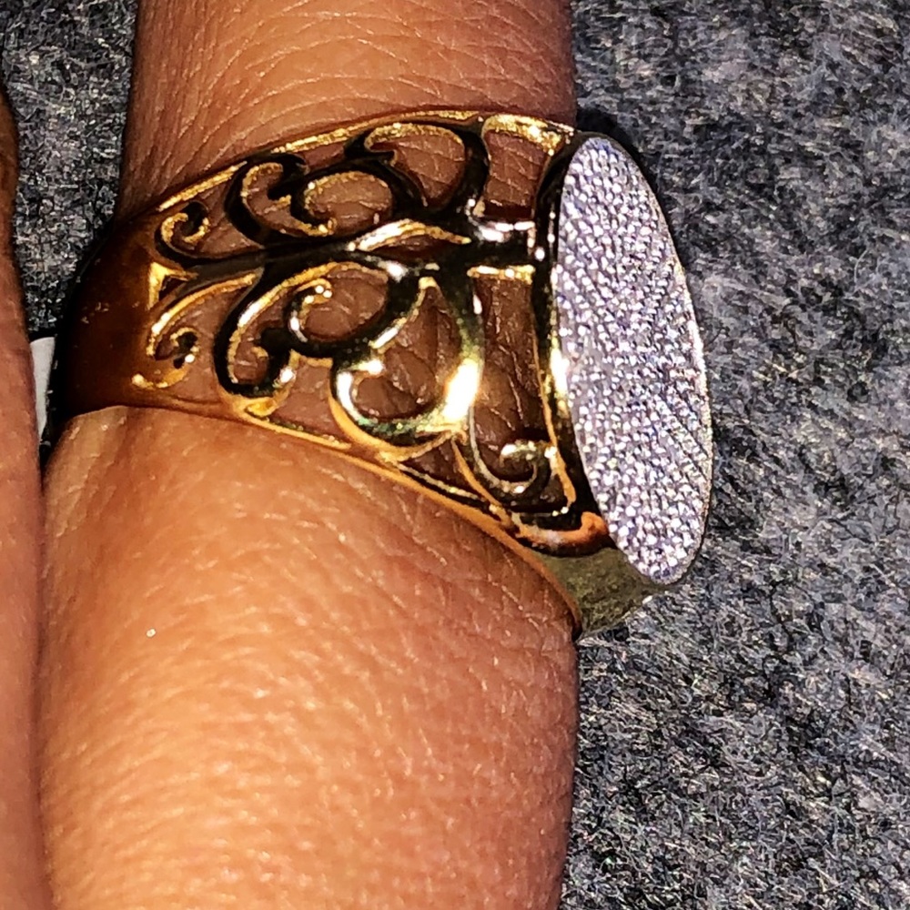 Men’s custom made real diamond pinky ring .54cttw - Picture 4 of 7